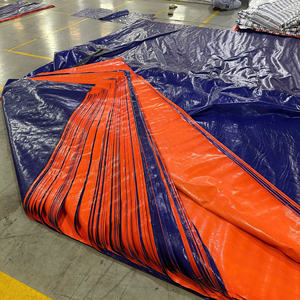 Bâche en PE bleue/orange, haute résistance, grande capacité, couverture de camion, options de couleur et de taille - Product Image 4