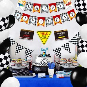 Articles de fête sur le thème des voitures de course pour l'anniversaire des garçons - Product Image 6