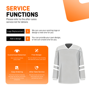 कस्टम मेड सर्विस हॉकी जर्सी 100% पॉलिएस्टर सबलिमिनेशन प्रिंटिंग टीम स्पोर्ट्स एंटी-बैक्टीरियल पर्यावरण पर्यावरण के अनुकूल - Product Image 4