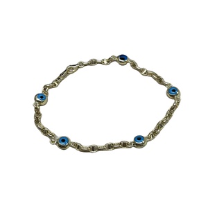 Bijoux fins en or véritable 14K, breloque en perles de mauvais yeux turcs bon marché, Bracelet porte-bonheur, bijoux turcs, Bracelet traditionnel - Product Image 1