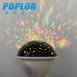 Poplor Led <b>Smart</b> Speaker <b>Light</b> Bulb Rgb Colorful Starry Sky Lamp E27 Base For Home Decor - Product Image 5