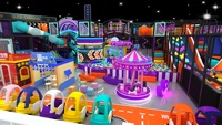 Équipement de terrain de jeux pour enfants sur mesure, thème spatial commercial, aire de jeux intérieure pour enfants avec trampoline