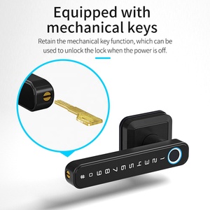 Ttlock güvenlik elektrik kilidi kolu akıllı parmak izi silindirik topuzu yuvarlak top smartsteps dijital akıllı kapı kilitleri - Product Image 4