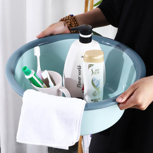 BW2031 Großhandel Rundes Verdicktes Kunststoff-Fußbad-Becken für den Heimgebrauch im Badezimmer, Wäsche, Babypflege, Gemüsewäsche - Product Image 4