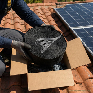 Barrière <span class=keywords><strong>anti</strong></span>-oiseaux solaire 4 pouces * 100 pieds, prix d'usine, clôture en maille pour panneaux solaires revêtue de PVC, barrière de protection contre les pigeons - Product Image 1