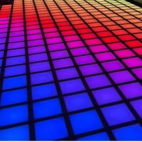 Prix d'usine |   Dalles de sol interactives pour piste de danse laser |   Grille lumineuse RGB activée par la pression, indice de protection IP65, contrôle DMX512, matériau ABS