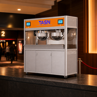 Machine à Popcorn Professionnelle 36 oz en Acier Inoxydable à Double Cuve, Haute Performance, avec Cuve Intégrée à Aimant Puissant Anti-Brûlure, Certifiée CE