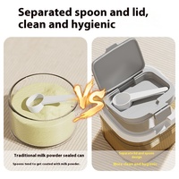 Boîte à lait en poudre portable de 800 ml, résistante à l'humidité, conteneur de stockage scellé pour bébé, pour riz, farine et aliments