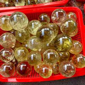 도매 하이 퀄리티 투명 황수정 구 치유 크리스탈 석영 공 공예 가정 장식 - Product Image 4