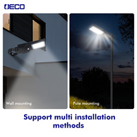 Lampe solaire de rue tout-en-un 3000LM IP65 à double angle de faisceau 3CCT avec capteur de mouvement PIR et télécommande