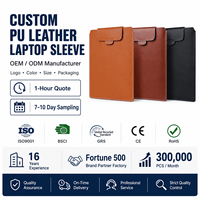 Funda de Piel para Portátil de 13, 14 y 15 Pulgadas con Logotipo Personalizado, Funda para Ordenador Ultrafina Multifuncional de PU para Macbook, iPad