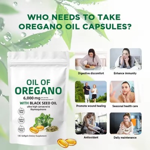 Cápsulas de Aceite de Orégano Puro OEM, Cápsulas Blandas de Aceite de Orégano con Aceite de Semilla Negra para la Salud Digestiva y Respiratoria - Product Image 5