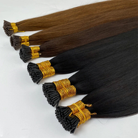 Extensiones de Cabello de Queratina Remy Ruso Double Drawn con Cutícula Alineada U Flat I Tip 100% Humano al por Mayor para Salón