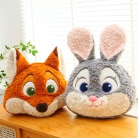 Coussin en peluche lapin-renard de collection 43*33cm, doux et rembourré, pour la décoration de la maison, du canapé, du lit ou comme coussin de voiture
