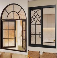 Ventana de Acero con Marco Negro Estilo Francés, Personalizada por el Fabricante, para Cocina o Dormitorio
