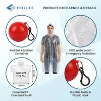 Poncho de pluie léger et imperméable en plastique, pliable, pour baseball et basketball, portable avec porte-clés