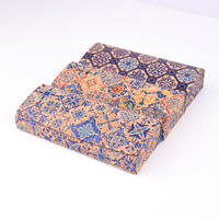 Étui à lunettes en liège naturel imprimé UV, étui portable pour lunettes de vue et de soleil, fermeture magnétique, pochette en liège avec motif floral