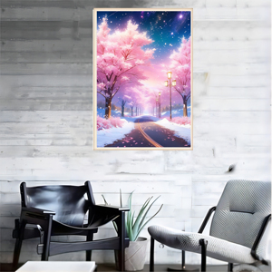 Nhật Bản Phong Cách Sơn Bằng Số Kit Sakura Cây Chất Lượng Cao Acrylic Sơn Trang Trí Nội Thất Sơn Kỹ Thuật Số - Product Image 2