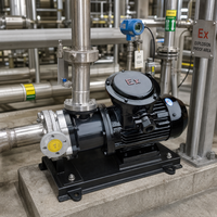 Pompe magnétique industrielle basse pression en acier inoxydable noir, personnalisable, certifiée ISO, 3KW 380V, type à entraînement magnétique