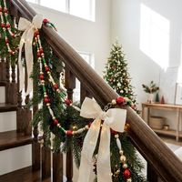 Guirlande de fleurs décorative en plastique pour Noël et Thanksgiving, pour arbre de Noël, cheminée, décoration intérieure - DIY, utilisation en intérieur