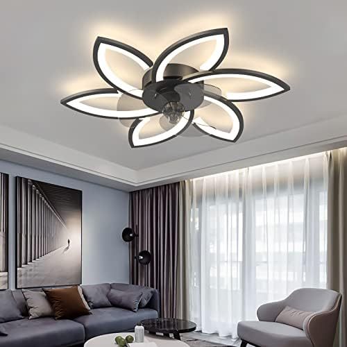 Acrylic Factory Decorative Ceiling Fan Lamp LED with 3 Blades Smart Remote Control Chandelier for Living Room