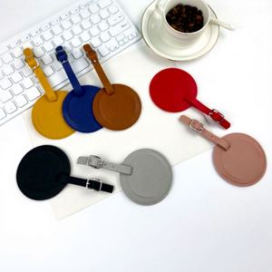Etiquetas para Equipaje de Cuero PU Rojo y Azul, Modernas, Duraderas, Impermeables, Retráctiles, con Letras, Sólidas, Frescas, Dulces, para Bolsas de Viaje y Maletas, OEM - Product Image 3