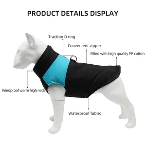 Hot Sell Mixed Color Warm Dog Jacket Winter Cat Dog Coat Dog Jacket Waterproof Pet Jacket Clothes