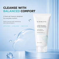 Nettoyant visage en gel pH équilibré Hydra, lavage doux, soin de la barrière d'hydratation, nettoyant visage hydratant quotidien