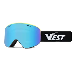 Óculos de snowboard com lente magnética fácil de trocar, óculos antiembaçante UV400 de proteção OTG personalizados para neve, óculos de esqui personalizados por atacado