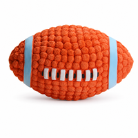 Jouet de football pour chien en latex qui couine, 2 tailles (petit et grand), jouet à mâcher en forme de ballon de rugby pour la dentition des chiots et chiens de taille moyenne à grande