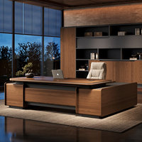 Chaise de bureau de direction haut de gamme de luxe léger, design minimaliste moderne, en panneau de densité