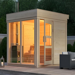 Sauna <span class=keywords><strong>a</strong></span> Infrarossi in Legno Massello per Esterni con Terapia <span class=keywords><strong>a</strong></span> Luce Rossa e Stufa <span class=keywords><strong>a</strong></span> <span class=keywords><strong>Legna</strong></span> - Offerta Speciale Spa Sauna - Product Image 6