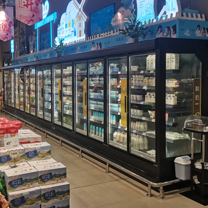 Glass Door Chiller Fridge Supermarket Beverage Display Cooler Fruit and Vegetable Glass Display Refrigerator - Product Image 2