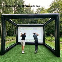 Tente de simulateur de golf gonflable, portable, pour intérieur et extérieur, cage de frappe de golf