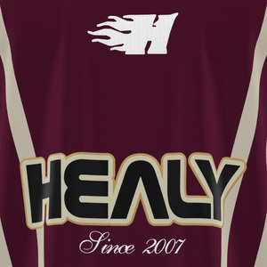 T-shirt court ample en jersey respirant à séchage rapide, col en V, à rayures et blocs de couleur HEALY, imprimé numérique personnalisé, bordeaux, été, style streetwear - Product Image 5