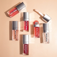 Brillant à Lèvres d'Expédition avec Logo Personnalisé Rouge à Lèvres Liquide Transparent Brillant Nude avec Grande Baguette Marque Privée Minérale Vegan