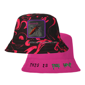 Nuovo Cappello a Secchiello Reversibile Originale, Personalizzabile all'Ingrosso, in Cotone e Tela, Cappello da Golf, Cappello con Motivi Animali, Unisex - Product Image 1
