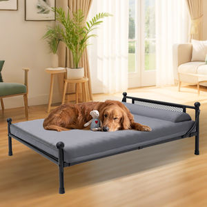 Luxe Milieuvriendelijk Hondenbed Met Metalen Frame Rechthoekige Vorm Binnen/Buiten Gebruik Het Hele Jaar Door Opvouwbaar Afneembaar Wasbaar - Product Image 2