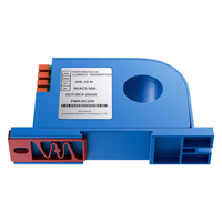 Transduser Sensor arus 4-20mA 0-10v 0-5v RS485 pemancar sinyal arus AC DC 0-600A DC24V Hall konverter Sensor arus