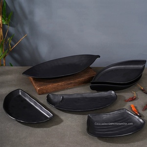 Nhà Máy Bán Hàng Trực Tiếp Thuyền Hình Dạng Cá Nhân Tùy Chỉnh In Ấn <span class=keywords><strong>Melamine</strong></span> Snack Tấm Nhà Hàng Sushi Tấm Cho Bán Buôn - Product Image 2