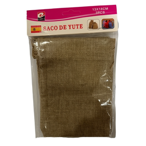 Burlap Sack 13X18Cm 3Pcs For Storage And Gift Packaging - Product Image 1