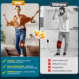 Sabuk pemijat lutut elektrik, pemanas sendi fisioterapi siku dan bahu bungkus kaki dan lengan penghilang nyeri - Product Image 4