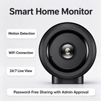 OiKay Smart Security Mini Camera 1080P Draadloze WiFi-camera's voor baby's, binnen, thuiskantoor met IR-nachtzicht, bewegingsdetectie
