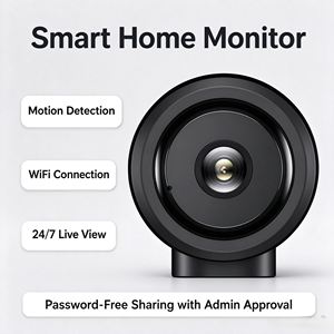 Mini caméra de sécurité intelligente OiKay 1080P, caméras WiFi sans fil pour bébé, intérieur, maison, bureau, avec vision nocturne IR, détection de mouvement - Product Image 3