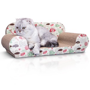 Classico 56*26*20cm grande gatto graffiare letto di Sisal e materiale di carta Catnip cartone gatto Scratcher letto con erba gatta giocattolo - Product Image 1