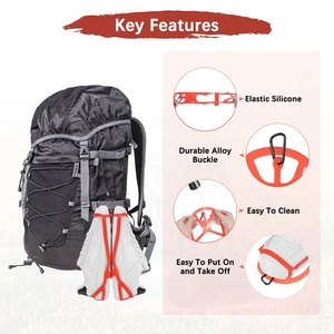 Clip <span class=keywords><strong>de</strong></span> fixation pour sac à dos et mousqueton pour chaussures <span class=keywords><strong>de</strong></span> <span class=keywords><strong>sport</strong></span>/chaussures à crampons - Rangement gain <span class=keywords><strong>de</strong></span> place pour voyages et sports <span class=keywords><strong>de</strong></span> plein air - Product Image 3
