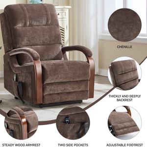 Sofá <span class=keywords><strong>Reclinable</strong></span> Eléctrico Moderno de Una Plaza, Tela Chenille, Marco Metálico Extensible, Carga Inalámbrica Móvil - Product Image 6