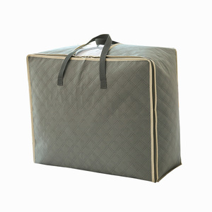 Clothing Organizer Quilt Storage Bag Gray Rectangle Non Woven Fabric Moving Packing Bag - Product Image 5