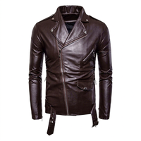 Veste en cuir pour homme de haute qualité, col montant, tissu en toile, imperméable, respirante, design personnalisable, hiver, manches longues, fermeture avant