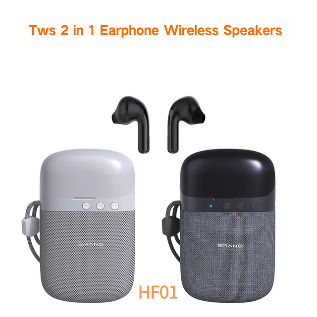 2026 New Trends 2in1 Mini Small Portable Lanyard Waterproof Blue Tooth Speaker with Earbuds Built in Mic Portable Mini Speaker